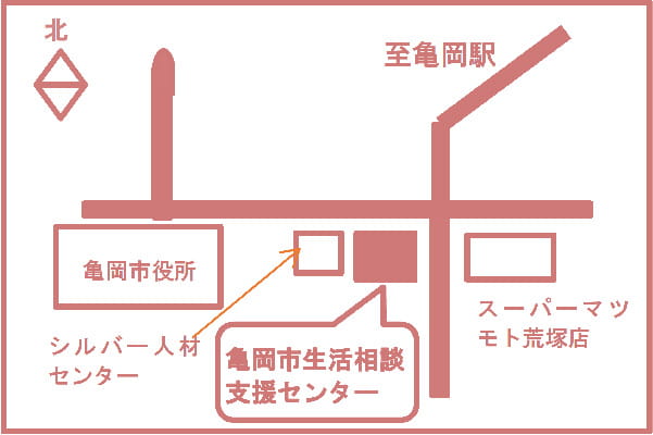 亀岡市生活相談支援センターアクセスマップ